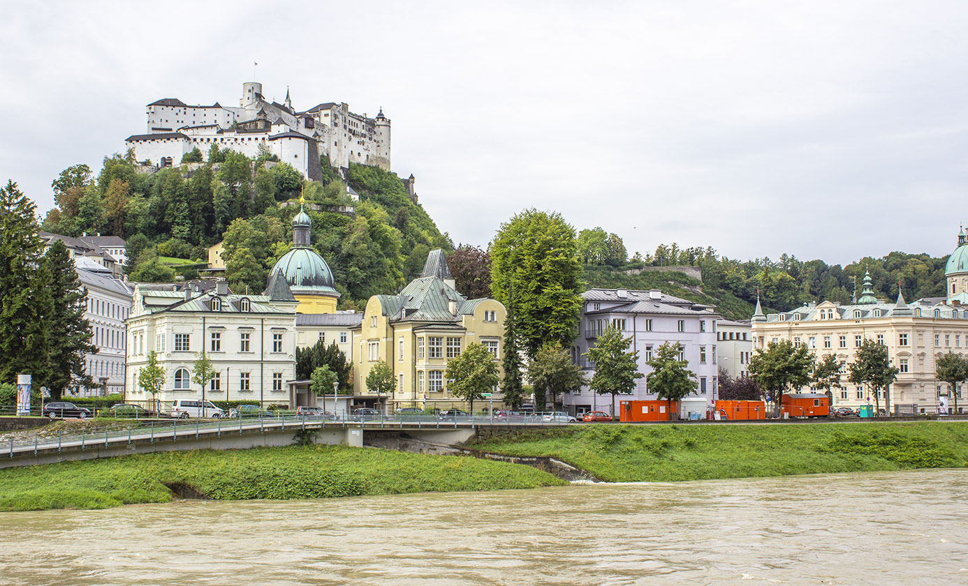 Salzburg river and buildings