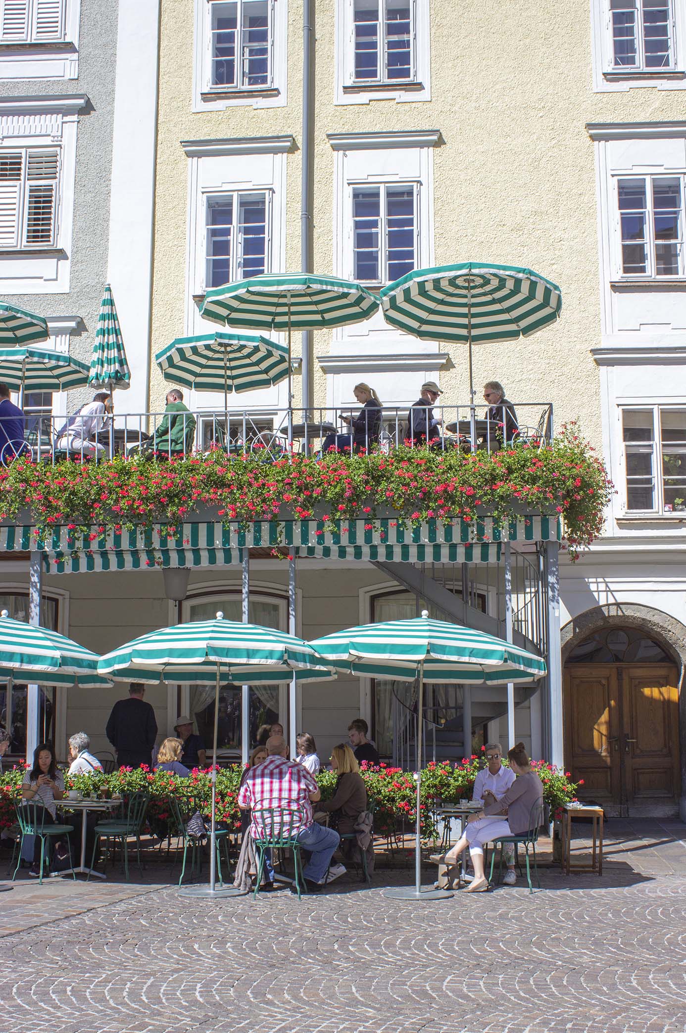 Summertime cafe in Salzburg