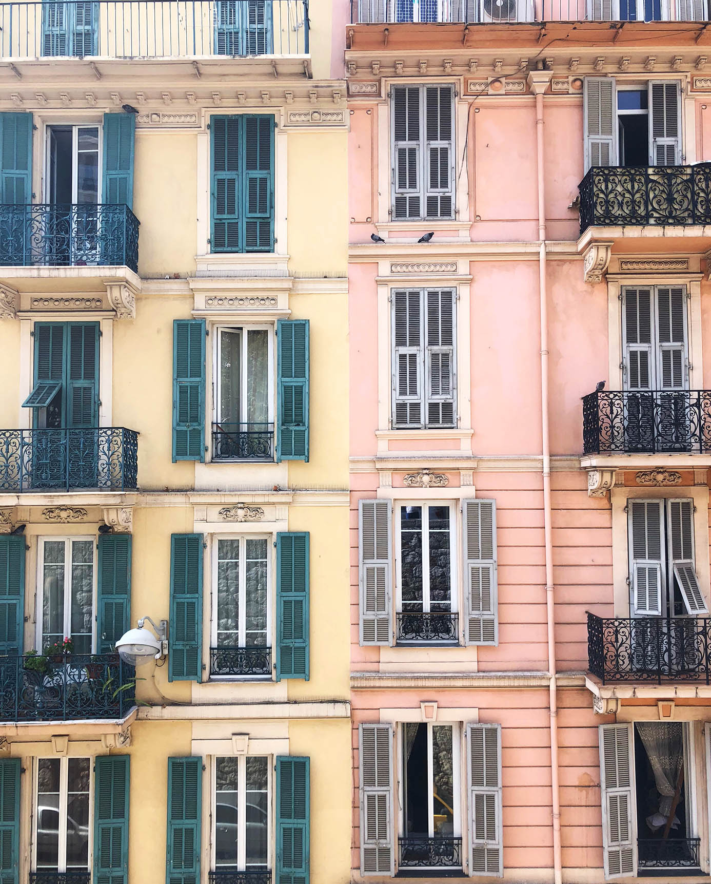 Pastel architecture in Nice, France