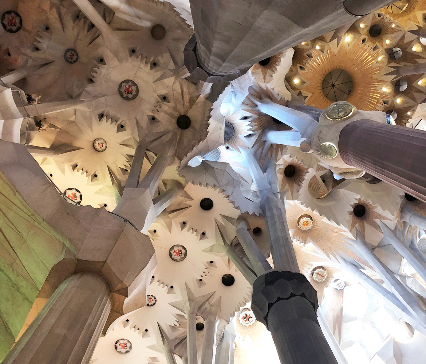 La Sagrada Familia interior view in Barcelona