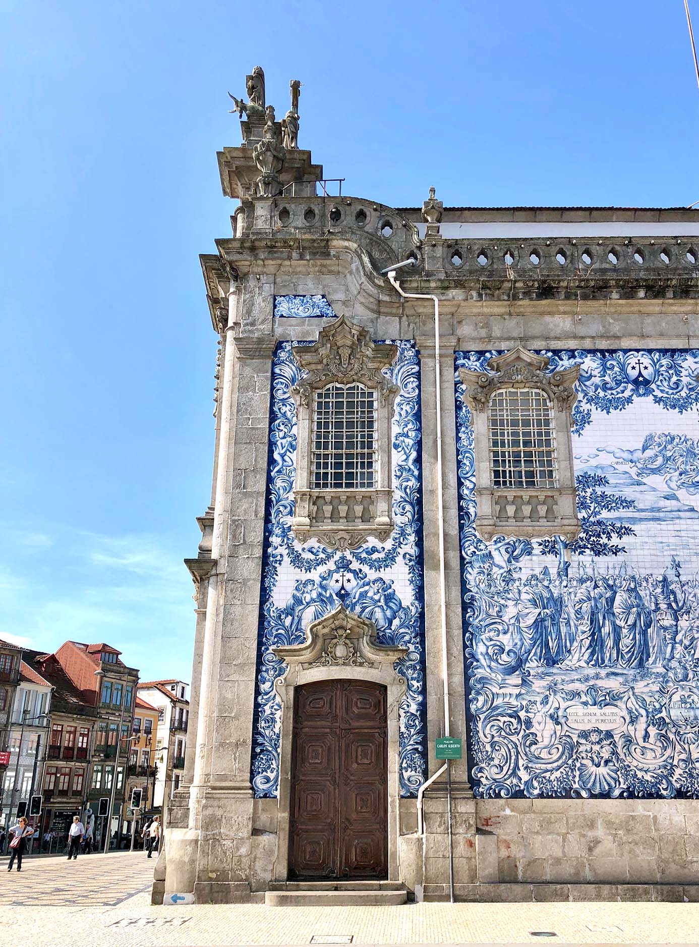 Blue-tiled building in Porto