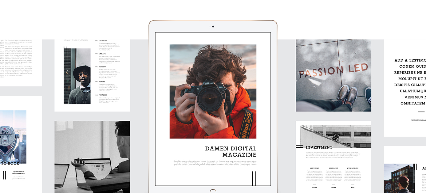 Digital Magazine design template for entrepreneurs