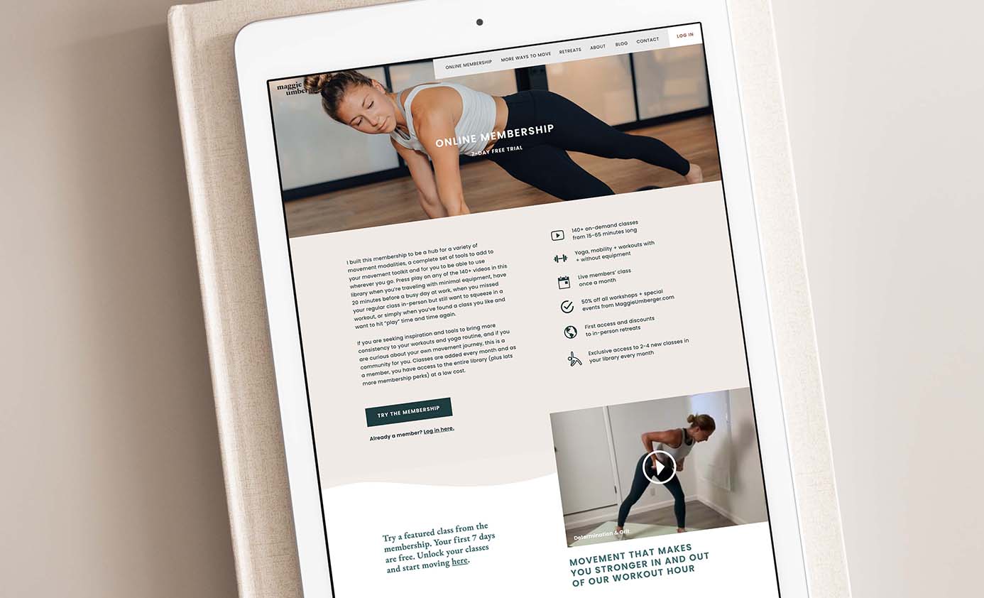 Web Design for Maggie Umberger, Yoga Teacher & TrainerMaggie Umberger Yoga Teacher & Trainer